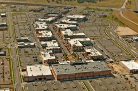 Southlands Shopping Center Preferred Painting Denver, Colorado Light posts via electrostatic application, handrails